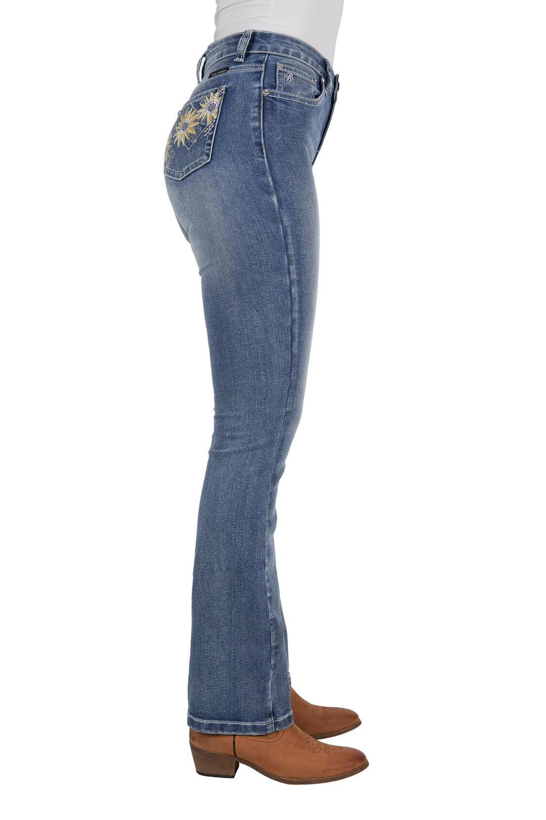 PCP2213935 Wmns Amy Hi Rise Boot Cut Jean | Retro Blue