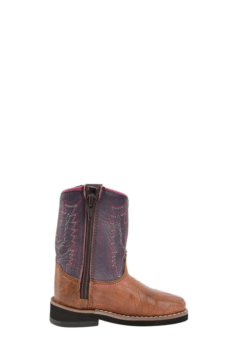 PCP78071T Toddlet Hadley Boot | Oil Brown/Purple