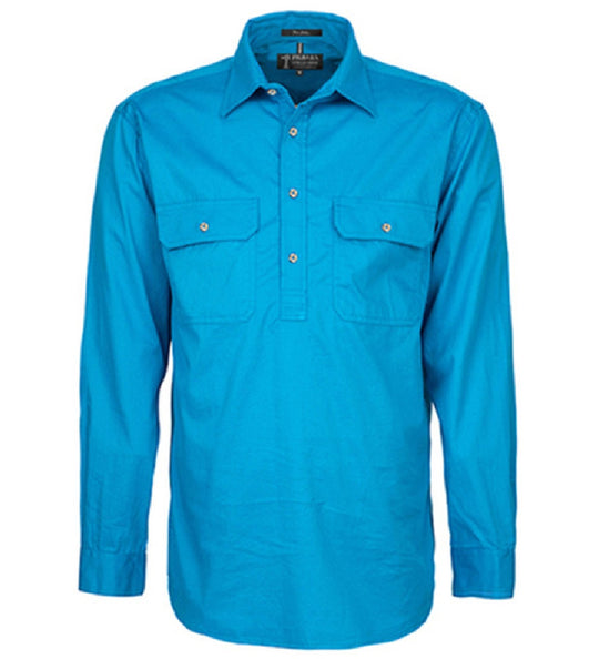 RM200CF Mens Pilbara Closed Front L/S Shirt