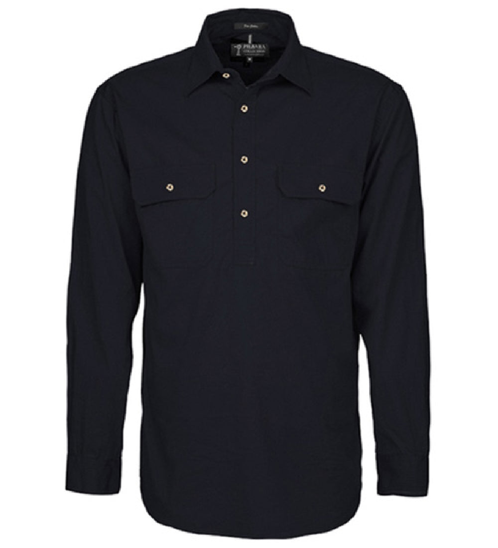RM200CF Mens Pilbara Closed Front L/S Shirt