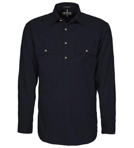 RM200CF Mens Pilbara Closed Front L/S Shirt