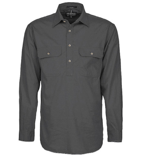 RM200CF Mens Pilbara Closed Front L/S Shirt