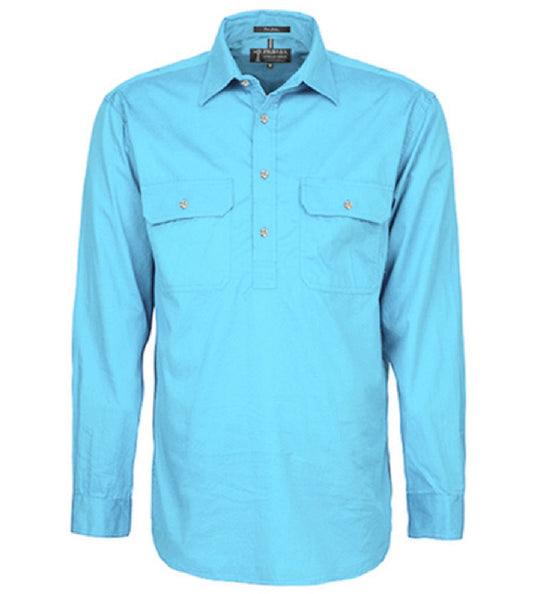 RM200CF Mens Pilbara Closed Front L/S Shirt