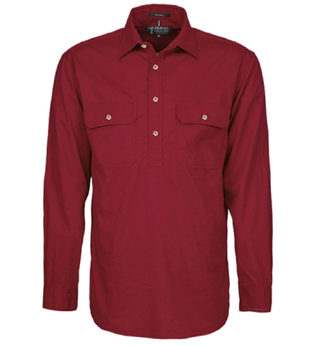 RM200CF Mens Pilbara Closed Front L/S Shirt