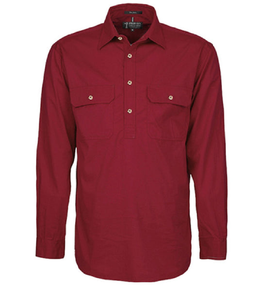 RM200CF Mens Pilbara Closed Front L/S Shirt