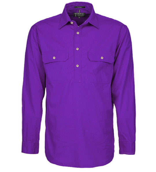 RM200CF Mens Pilbara Closed Front L/S Shirt