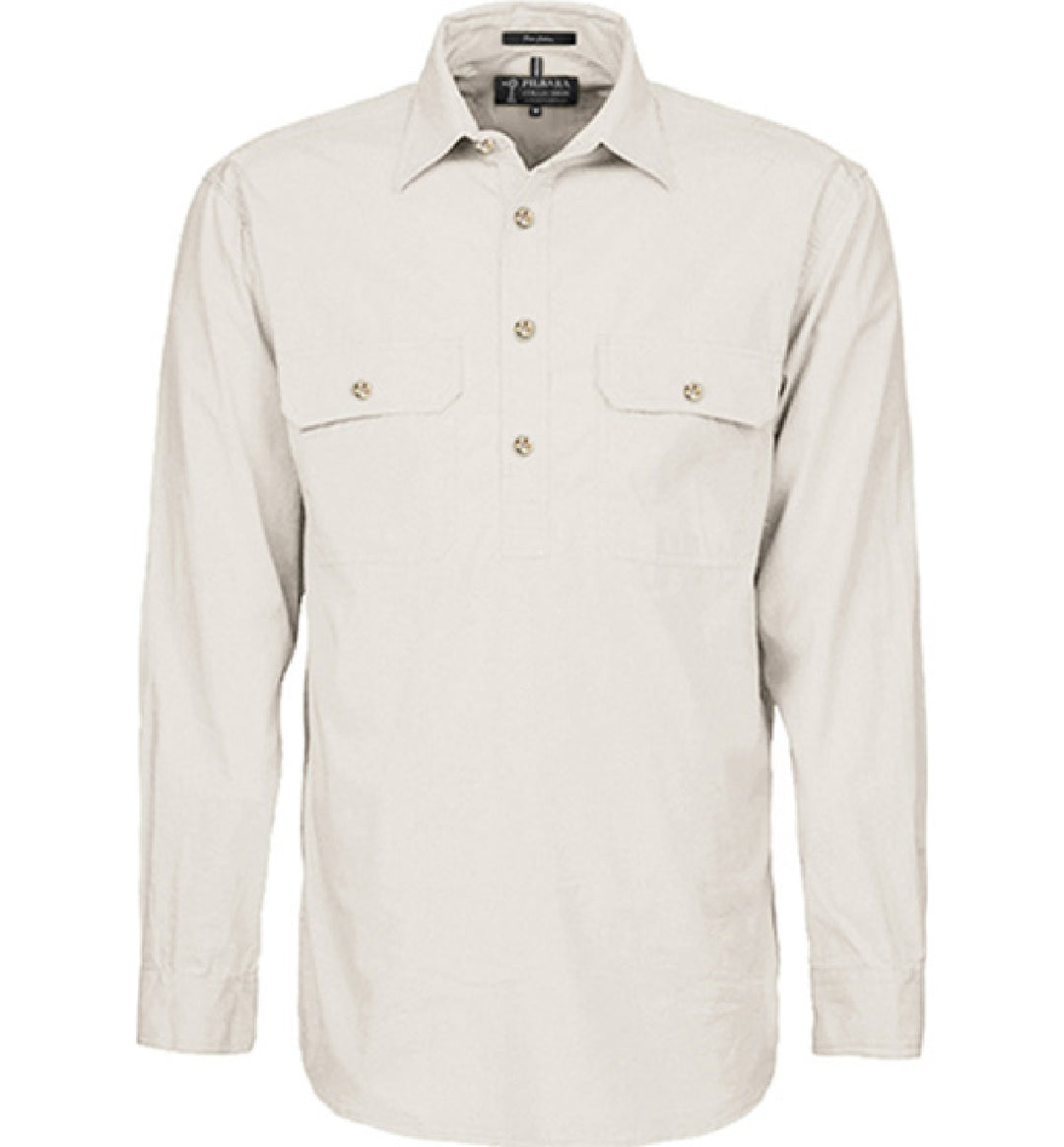 RM200CF Mens Pilbara Closed Front L/S Shirt