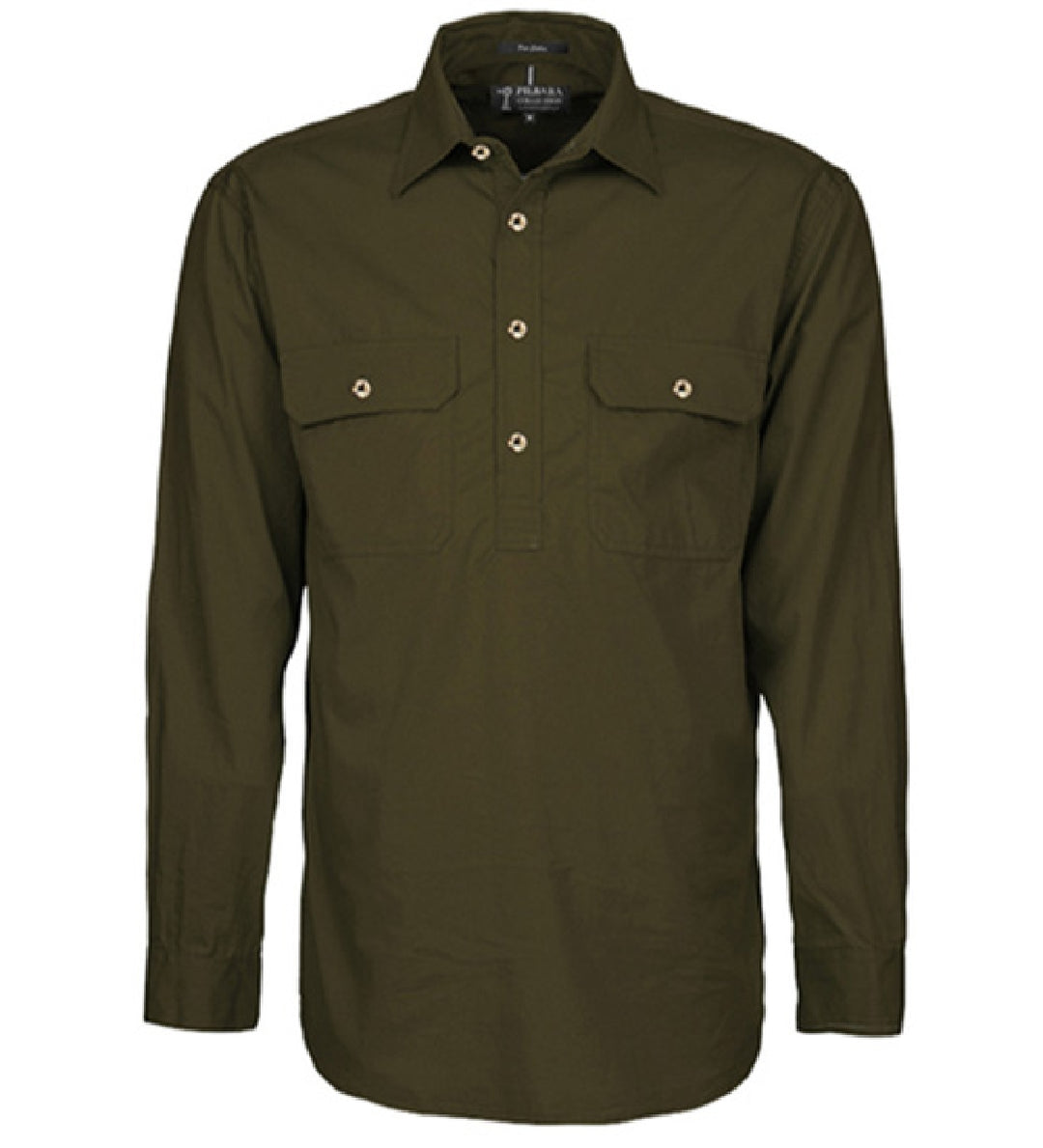 RM200CF Mens Pilbara Closed Front L/S Shirt