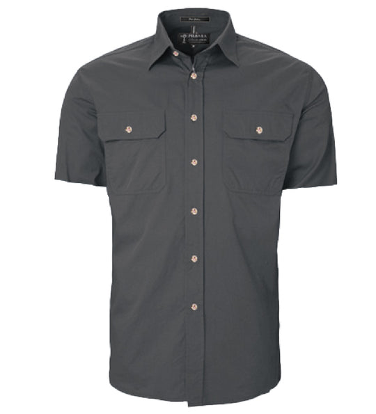 RM500BTS Men's Pilbara Open Front S/S Shirt