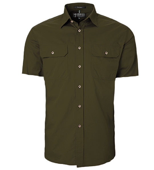 RM500BTS Men's Pilbara Open Front S/S Shirt