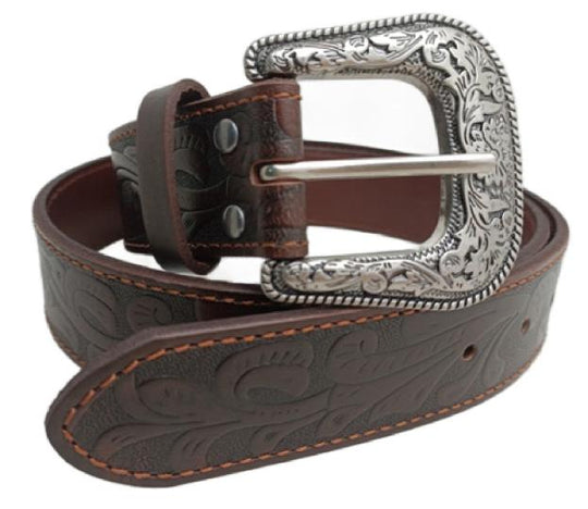 RMPW033 Pilbara Western Children's Dress Buckle Tooled Belt