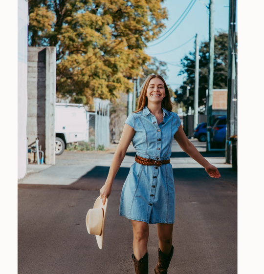 C1632S25 Cloth + Paper + Scissors Denim Dress