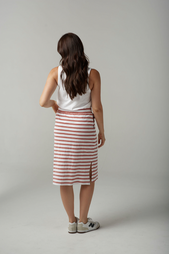 C1557-26-S25 Stripe Draw String Skirt