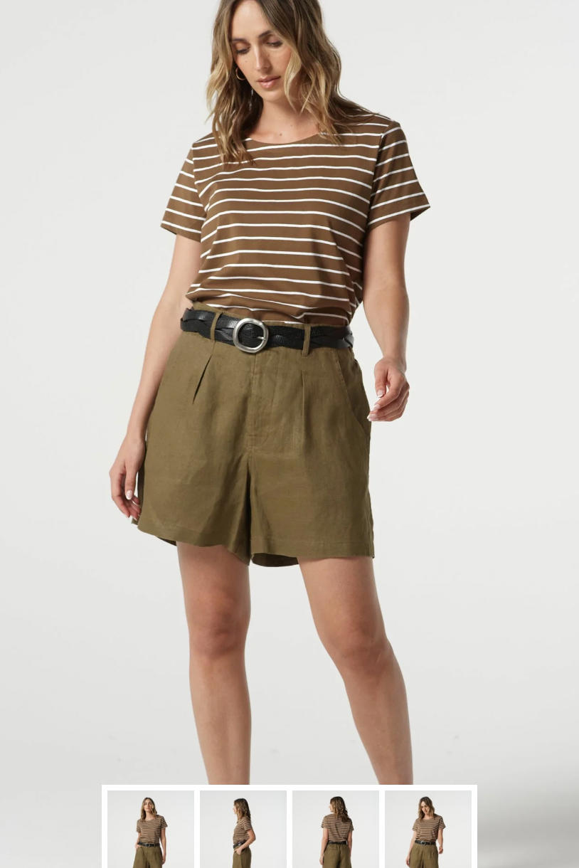 5242-179-S25 Stone Linen Short