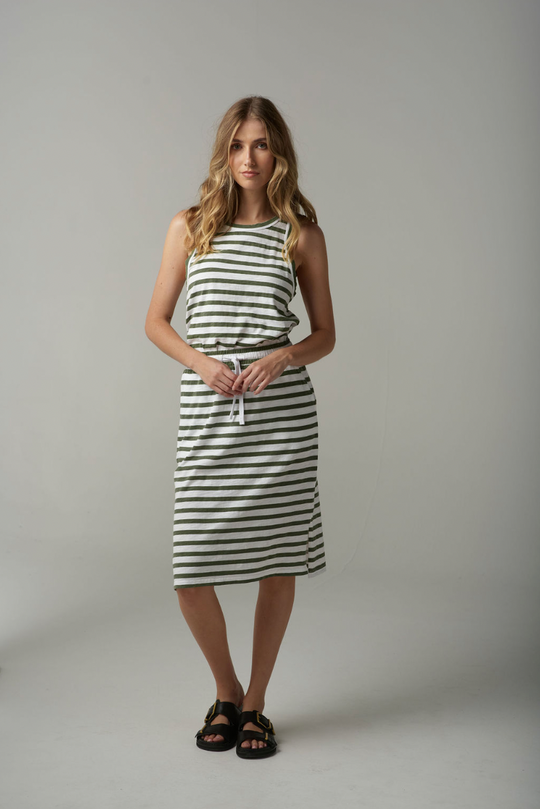 C1557-26-S25 Stripe Draw String Skirt