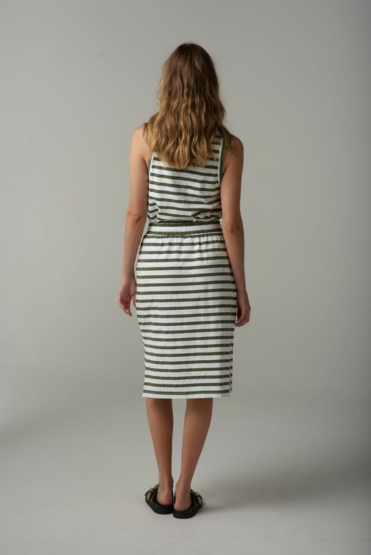 C1557-26-S25 Stripe Draw String Skirt