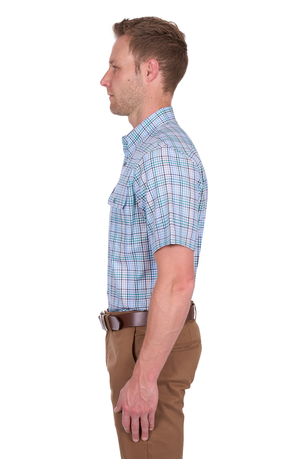 T5S1110040 Mens Matt 2PKT SS Shirt | Navy/Multi