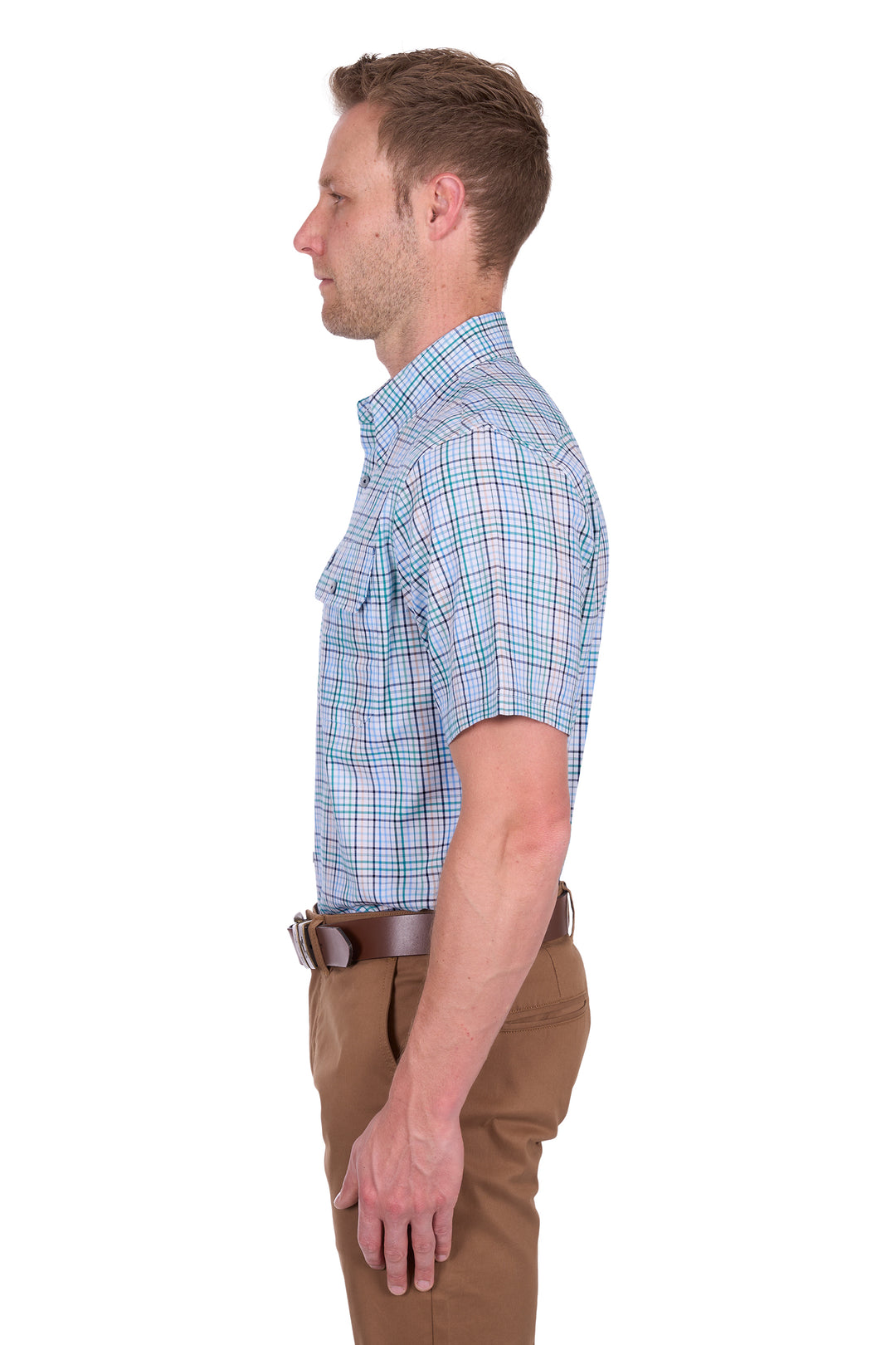 T5S1110040 Mens Matt 2PKT SS Shirt | Navy/Multi