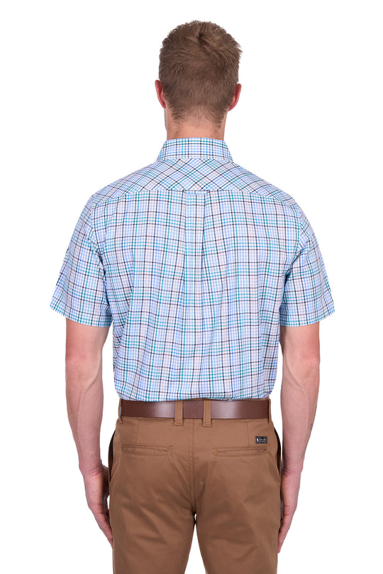T5S1110040 Mens Matt 2PKT SS Shirt | Navy/Multi