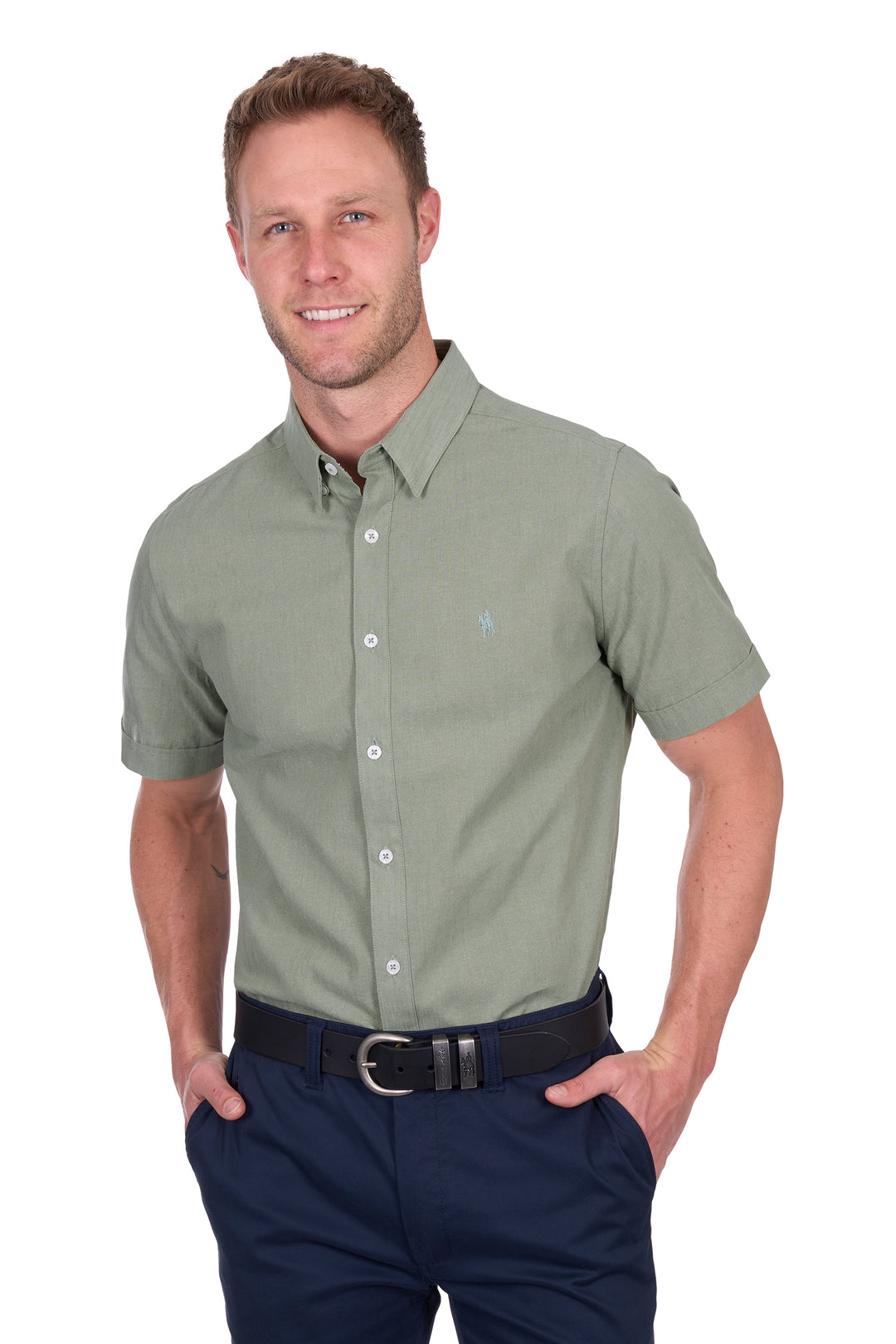 T5S1121045 Men’s TC Linen Short Sleeve Shirt