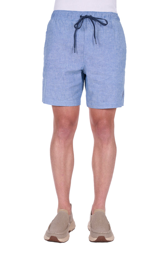 T5S1309004 Mens Felix Linen Short | Chambray