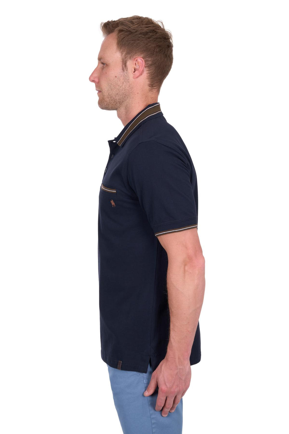 T5S1506014 Mens Ben tailored 1 PKT SS Polo | Blue Ocean