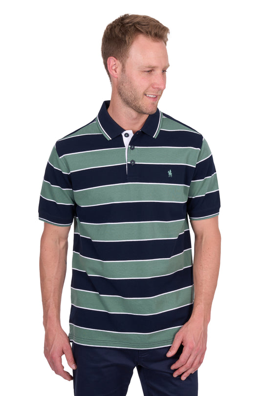 T5S1506016 Mens Todd Tailored SS Polo | Navy/Sage
