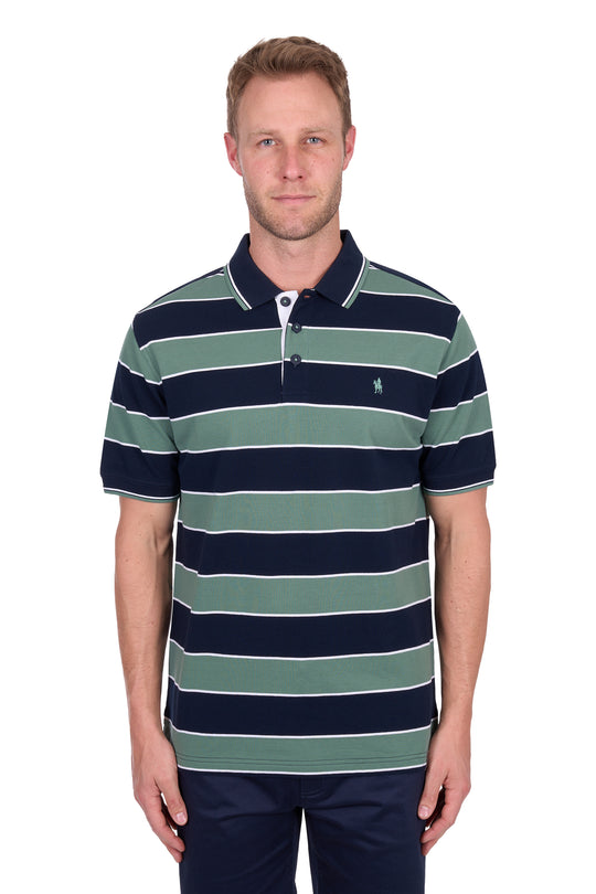 T5S1506016 Mens Todd Tailored SS Polo | Navy/Sage