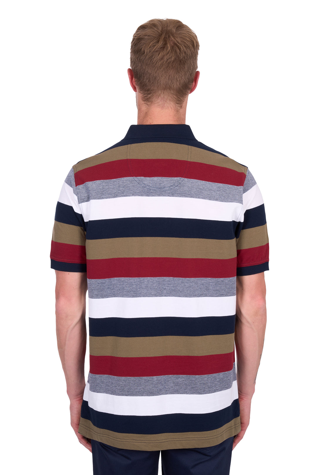 T5S1509021 Men’s Sean 1-Pocket Short Sleeve Polo | Navy / Red