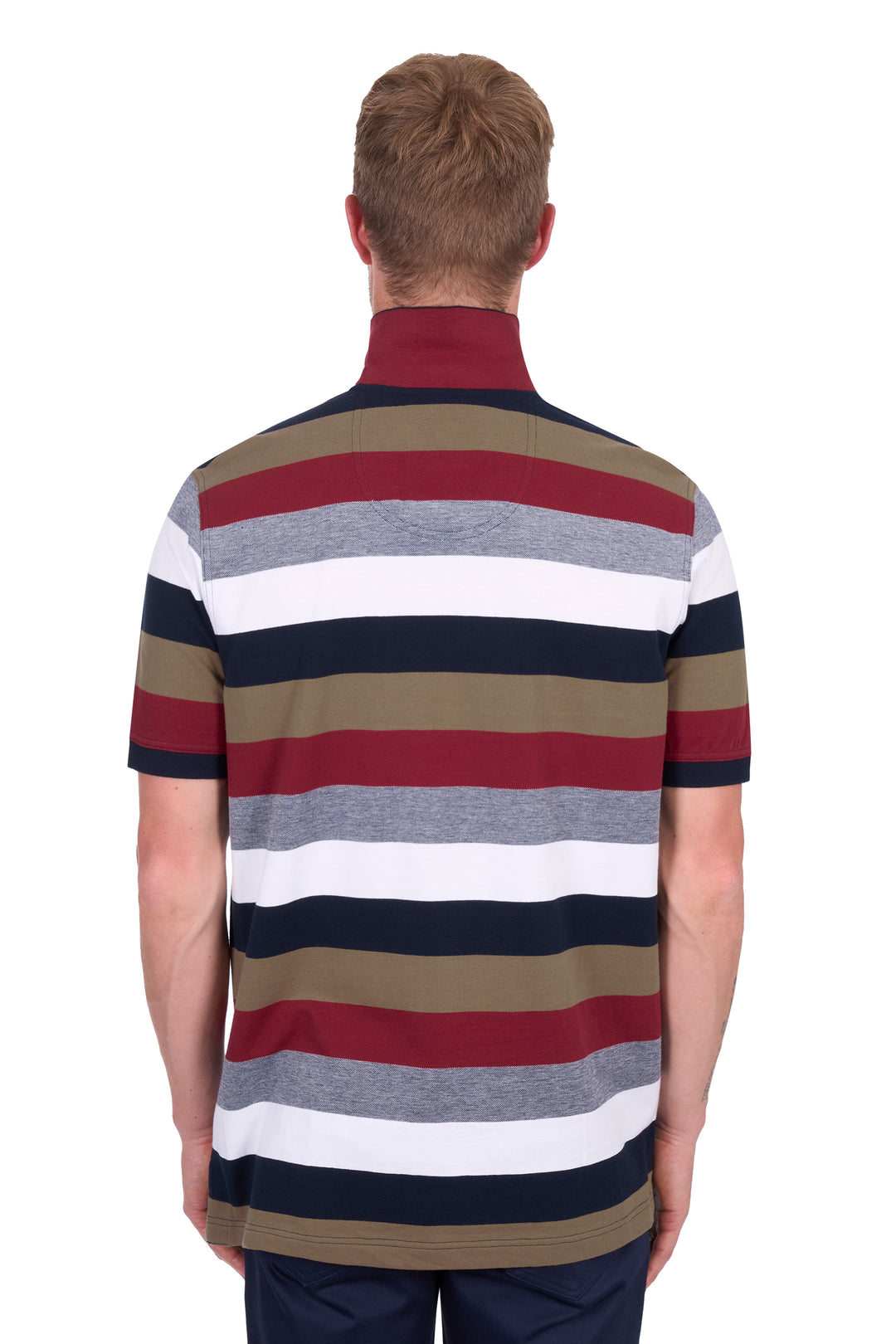T5S1509021 Men’s Sean 1-Pocket Short Sleeve Polo | Navy / Red