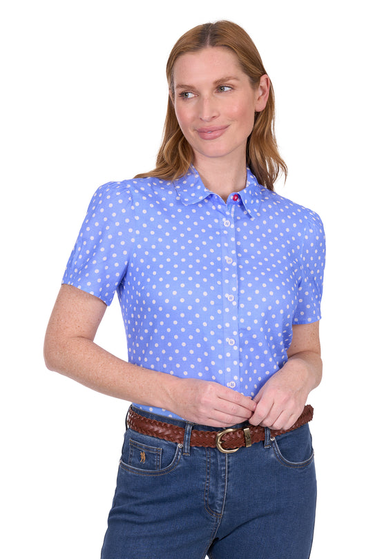 T5S2113081 Women’s Luna Linen Short Sleeve Shirt