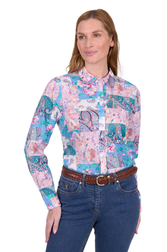 T5S2114121 Wmns Annalise LS Shirt | Multi