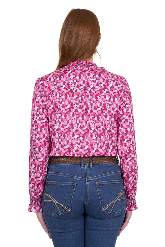 T5S2137090 Wmns Ruby LS Blouse | Hot Pink