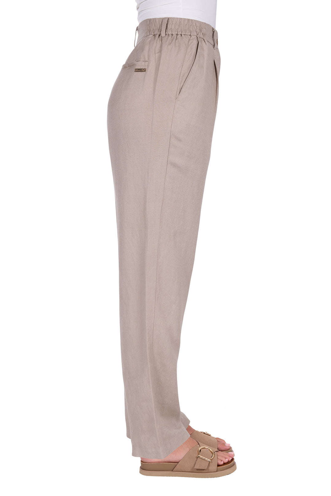T5S2273051 Women’s Kathy Linen Pleat Pant | Natural