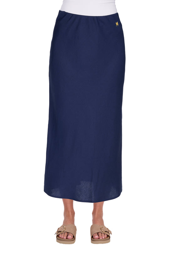 T5S2407051 Wmns Priscilla Linen Skirt | Navy