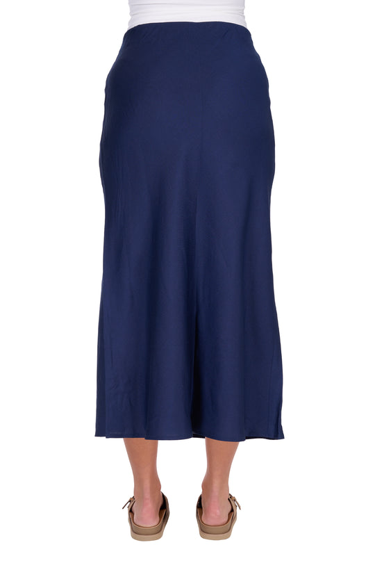 T5S2407051 Wmns Priscilla Linen Skirt | Navy