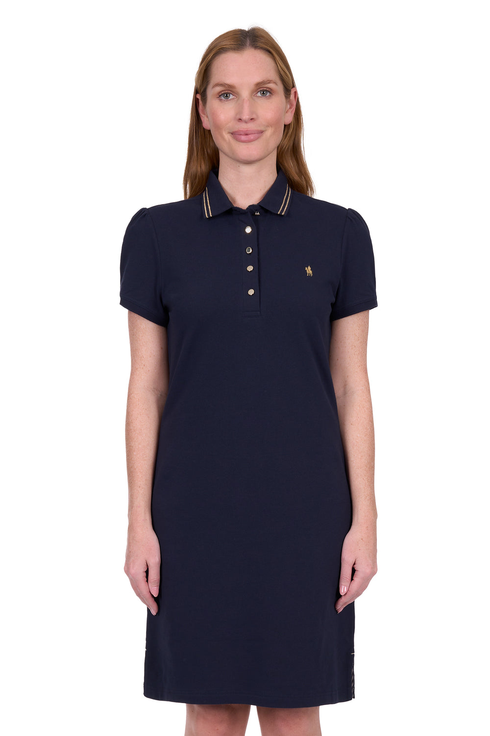 T5S2411066 Women's Traci Short Sleeve Polo Dress | Navy