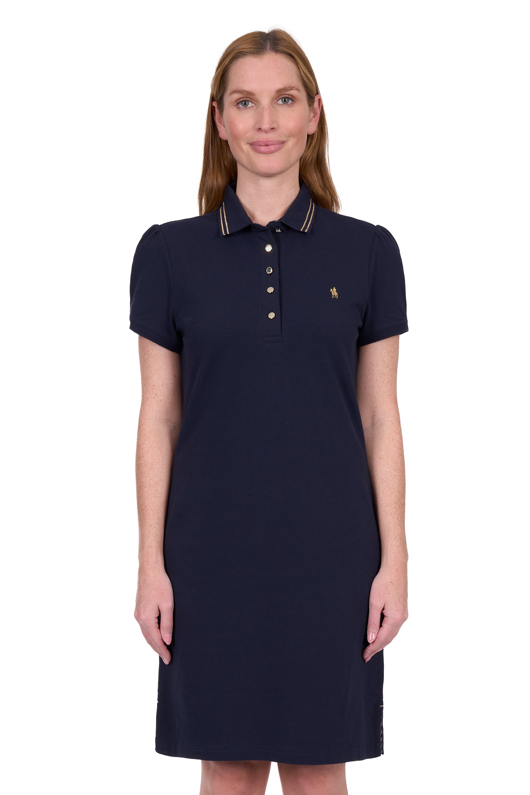 T5S2411066 Women's Traci Short Sleeve Polo Dress | Navy