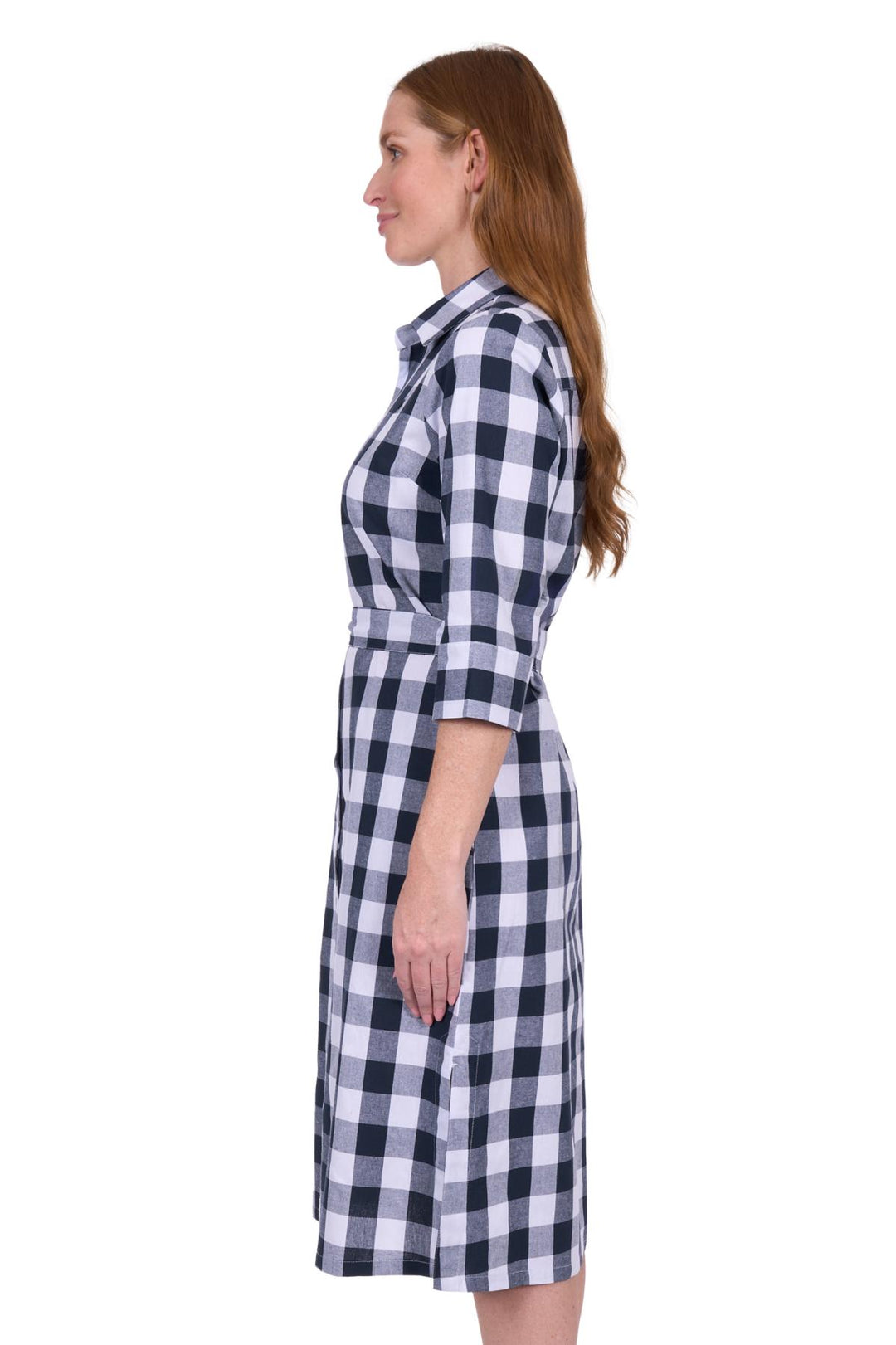 T5S2412069 Wmns Bella Shirt Dress | Navy