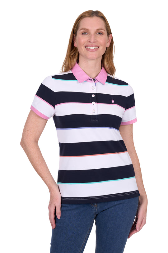 T5S2523058 Women's Gloria Short Sleeve Polo | Multi