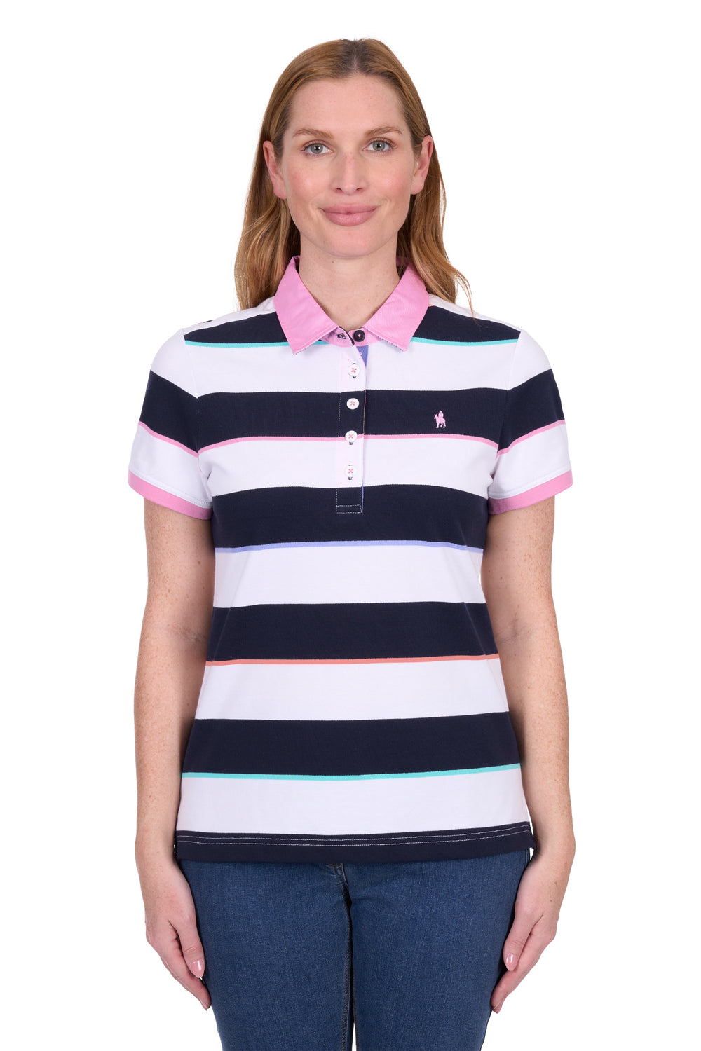 T5S2523058 Women's Gloria Short Sleeve Polo | Multi