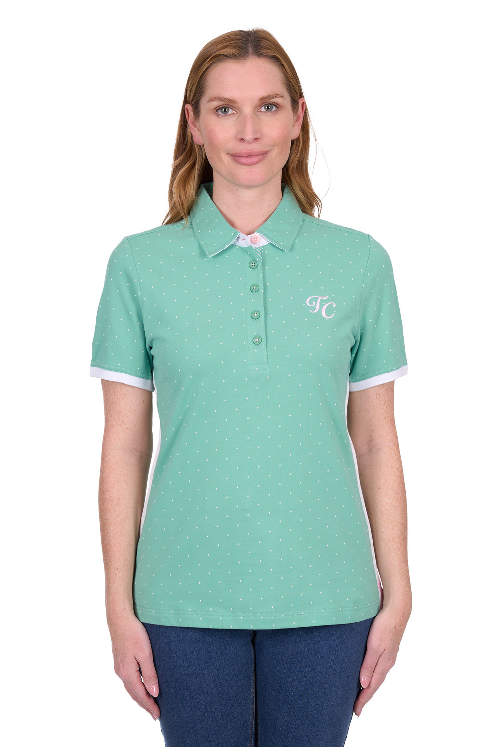 T5S2523060 Women's Stacie Short Sleeve Polo | Mint