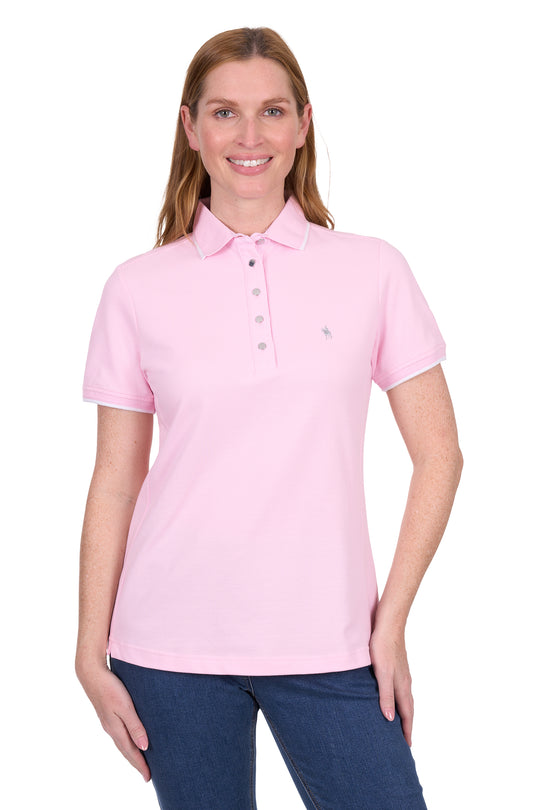 T5S2523126 Wmns Michelle SS Polo | Pale Pink