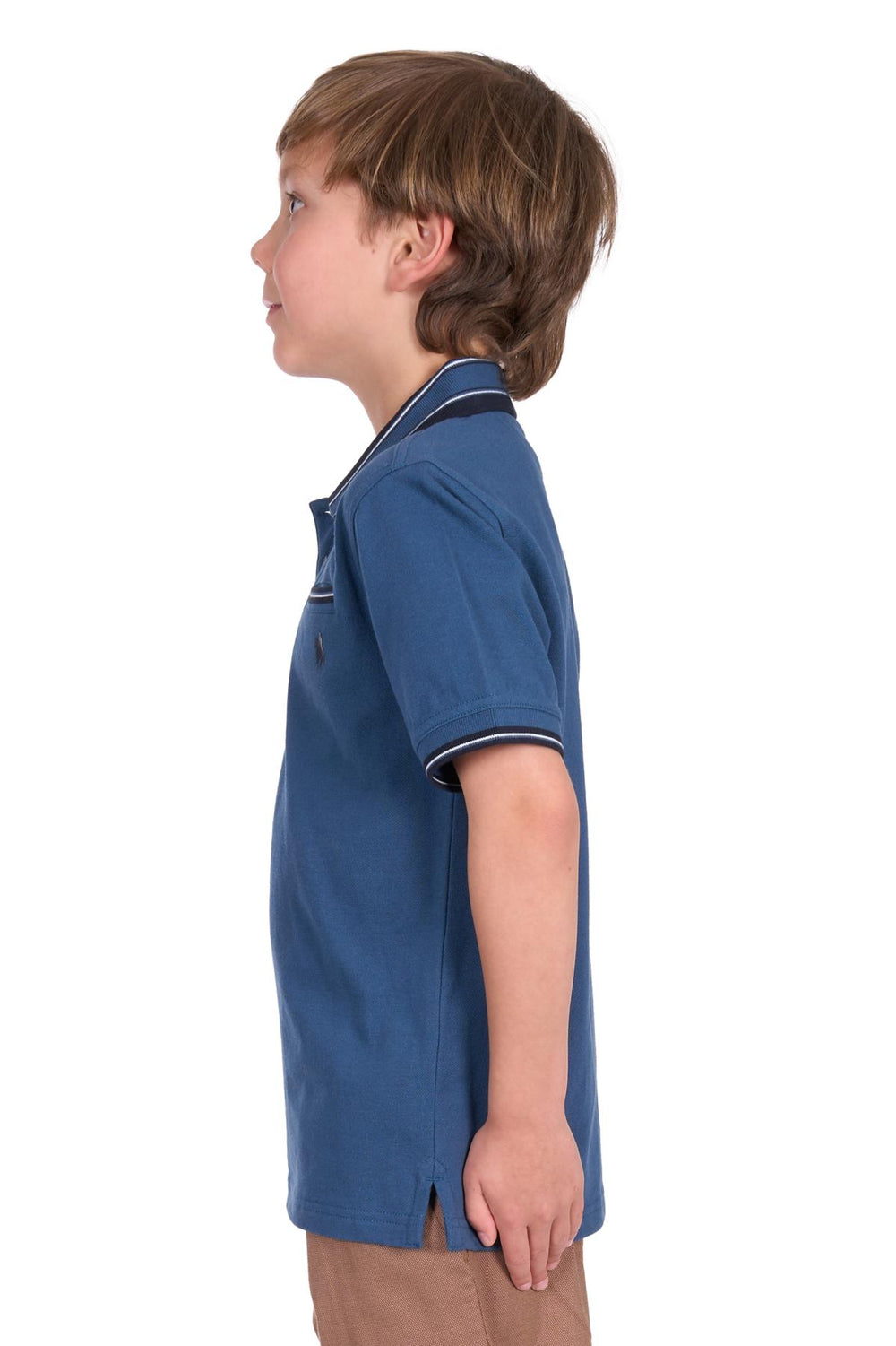 T5S3509014 Boys Ben 1Pkt SS Polo | Blue Ocean