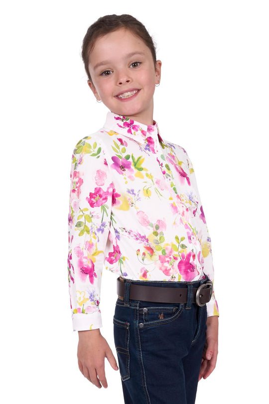 T5S5114094 Girls Mila LS Shirt | Pink/Multi