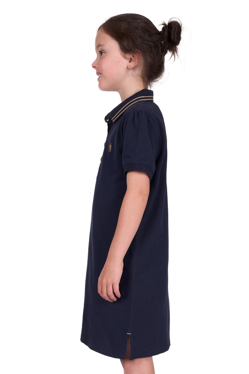 T5S5408066 Girls Traci SS Polo Dress | Navy