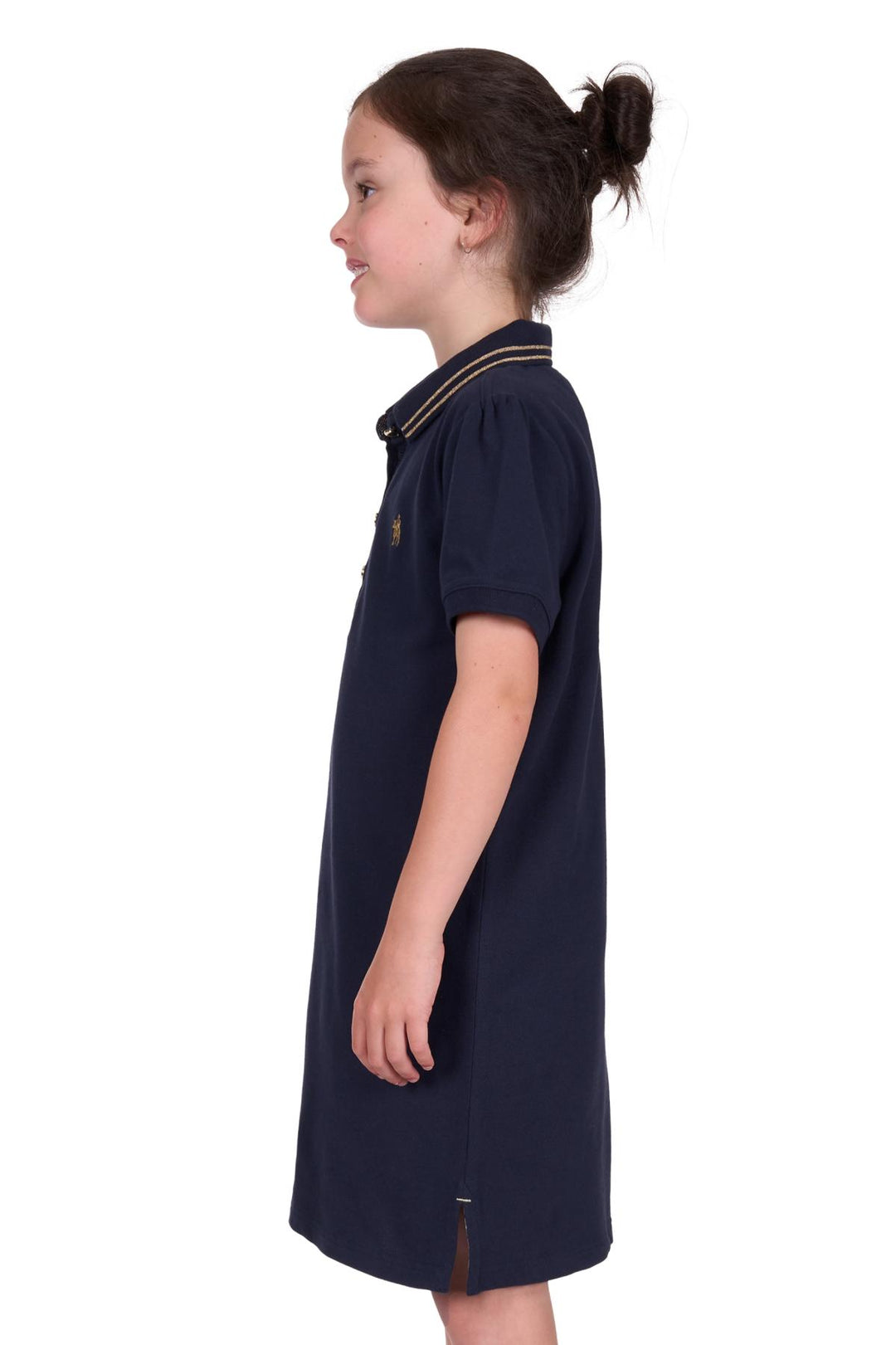 T5S5408066 Girls Traci SS Polo Dress | Navy