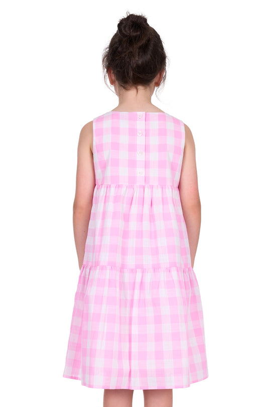T5S5411084 Girls Amity Dress | Pink/White