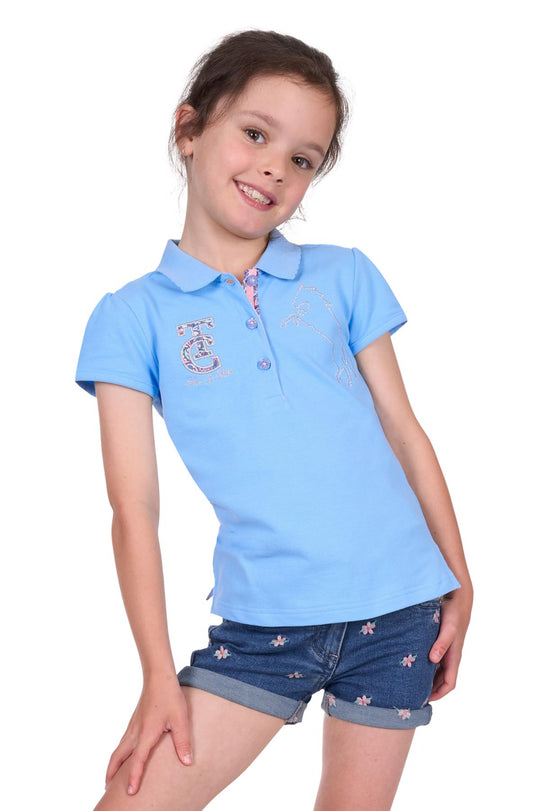 T5S5500113 Girls Daisy SS Polo | Blue