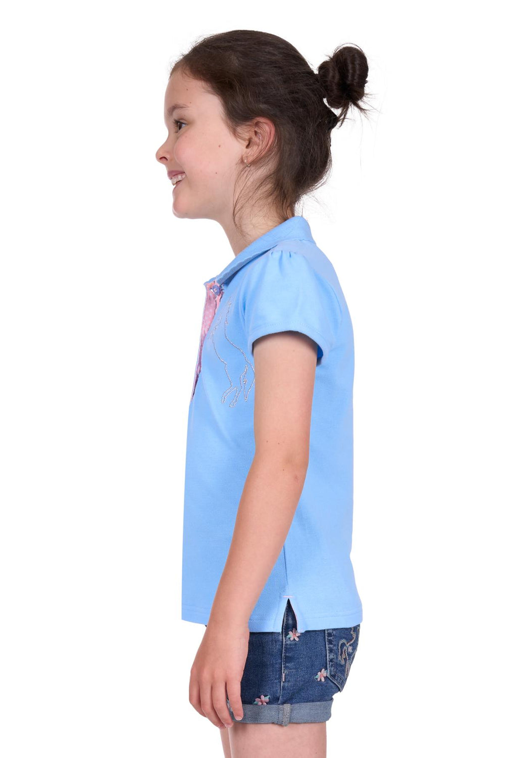 T5S5500113 Girls Daisy SS Polo | Blue